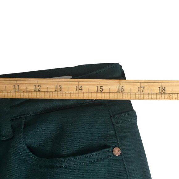 Judy Blue Jeans Womens 13/31 Green Wide Leg Crop Button Fly Raw Hem JB88104 - Picture 11 of 16